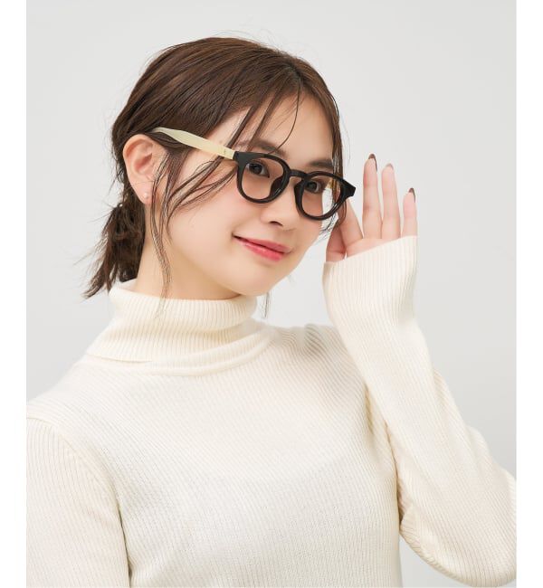  「Zoff｜FRUITS ZIPPER メガネ | フルーツジッパー グッズ 眼鏡 伊達メガネ レンズ交換券付」|メガネ|薄ブラウン1