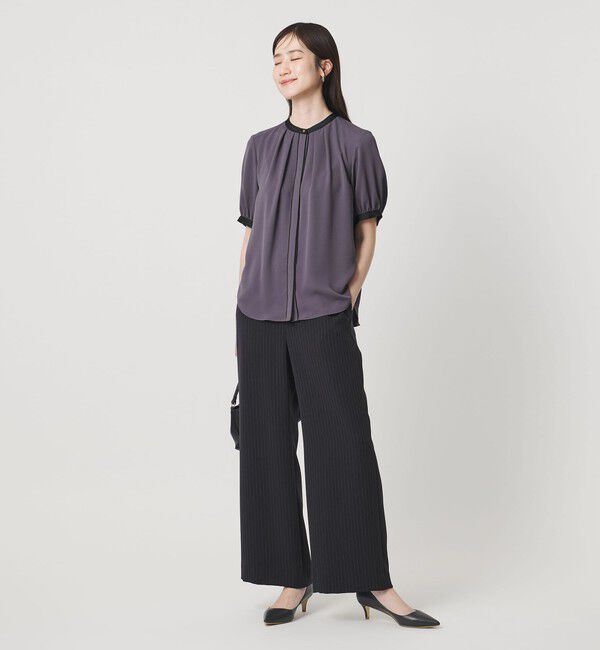 UNITED ARROWS「Drapy ピンストライプ イージーパンツ ‐ウォッシャブル‐」|スラックス|