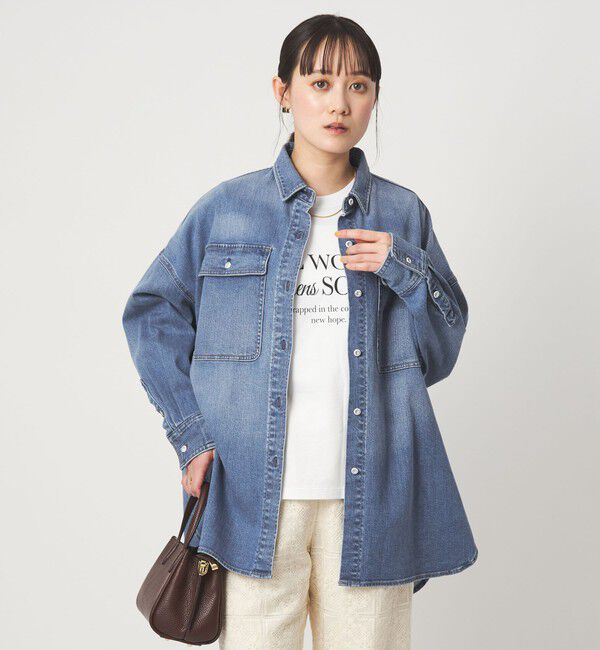 UNITED ARROWS green label relaxing「【別注】＜Healthy DENIM＞Almond ミドル デニム シャツ」|シャツ・ブラウス|COBALT