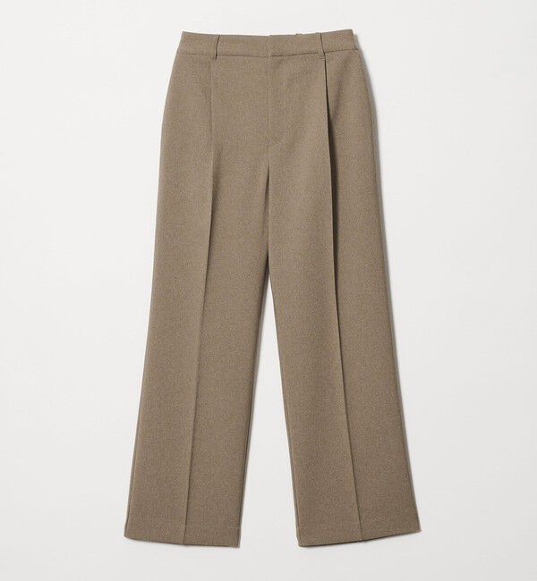 BEAUTY&YOUTH UNITED ARROWS「【WEB限定 Wardrobe DAILY MINIMAL】メランジ タックストレートパンツ ウォッシャブル」|スラックス|