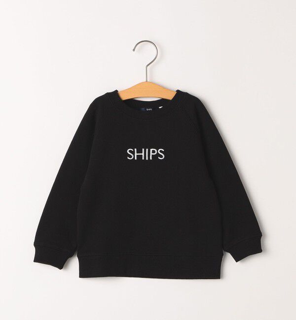 SHIPS KIDS「SHIPS KIDS:80～90cm / 刺繍 ロゴ スウェット」|スウェット・ジャージ|ブラック