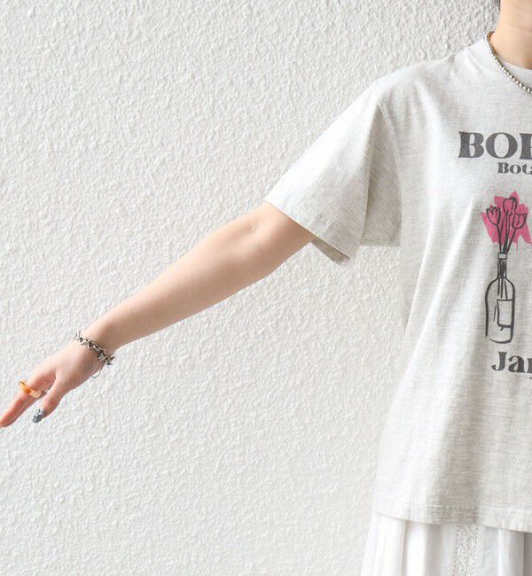 SHIPS any「《一部追加予約》TRICOMER:〈洗濯機可能〉フレンチ ロゴ プリント TEE」|Tシャツ・カットソー|