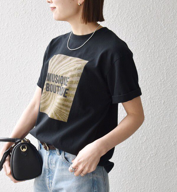 SHIPS any「《一部追加予約》TRICOMER:〈洗濯機可能〉フレンチ ロゴ プリント TEE」|Tシャツ・カットソー|