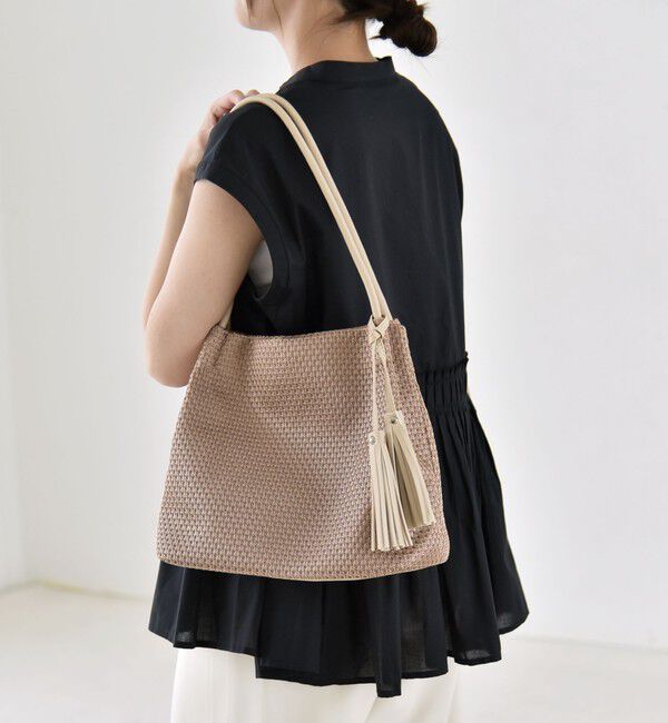 quaranciel「quaranciel: メッシュ タッセル トート バッグ」|トートバッグ|