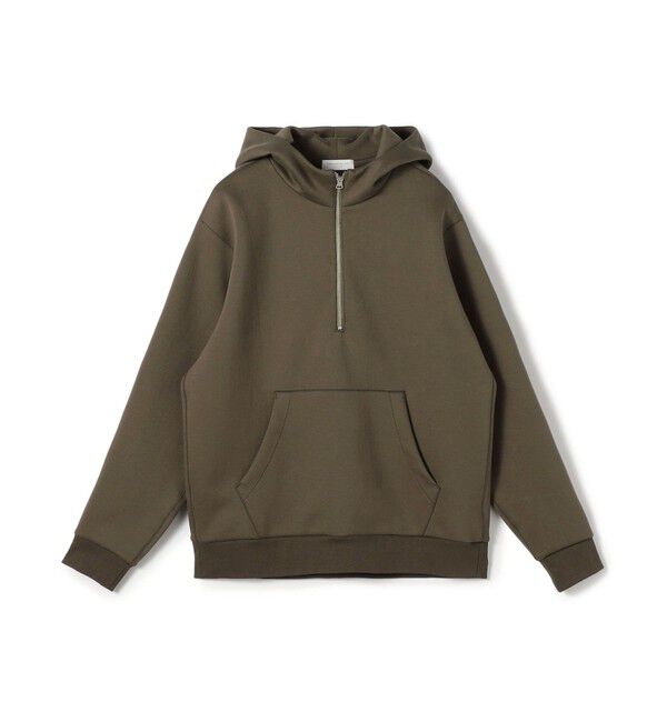 TOMORROWLAND MENS「スビンコットン ダンボール ハーフジップ パーカ」|パーカー|57 カーキ