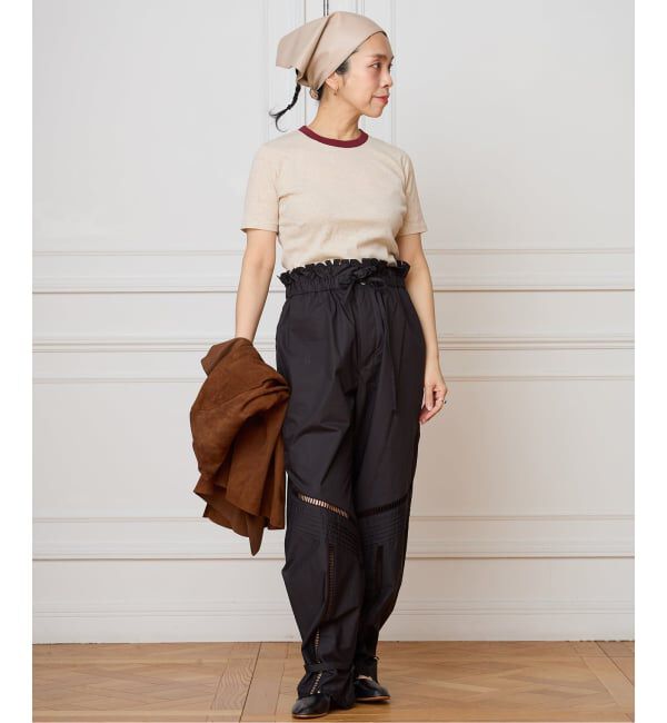 IENA LA BOUCLE「IENA LA BOUCLE コットンリブハーフスリーブカットソー」|Tシャツ・カットソー|