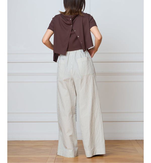 IENA LA BOUCLE「IENA LA BOUCLE コットンリブハーフスリーブカットソー」|Tシャツ・カットソー|