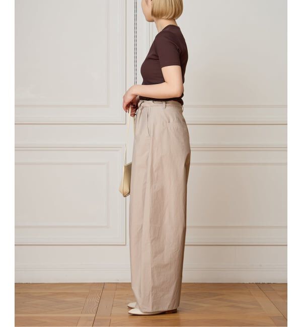IENA LA BOUCLE「《接触冷感/撥水》IENA LA BOUCLE タッサーパラシュートバルーンスラックス」|スラックス|