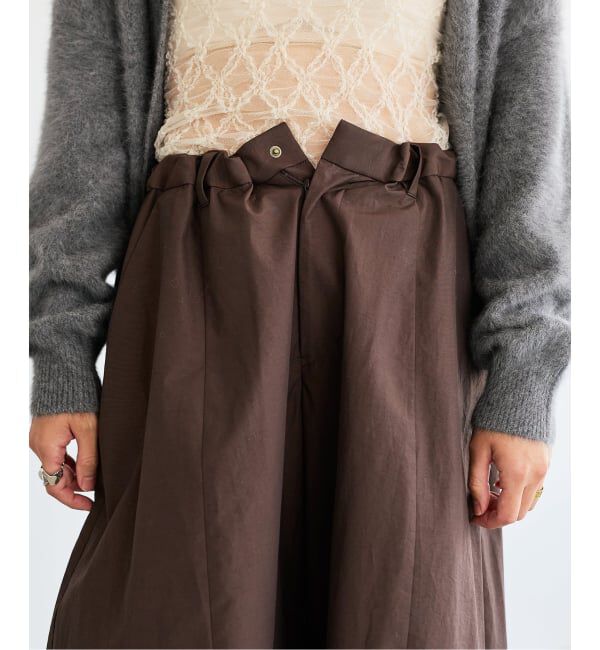 IENA LA BOUCLE「《接触冷感/撥水》IENA LA BOUCLE タッサーパラシュートバルーンスラックス」|スラックス|