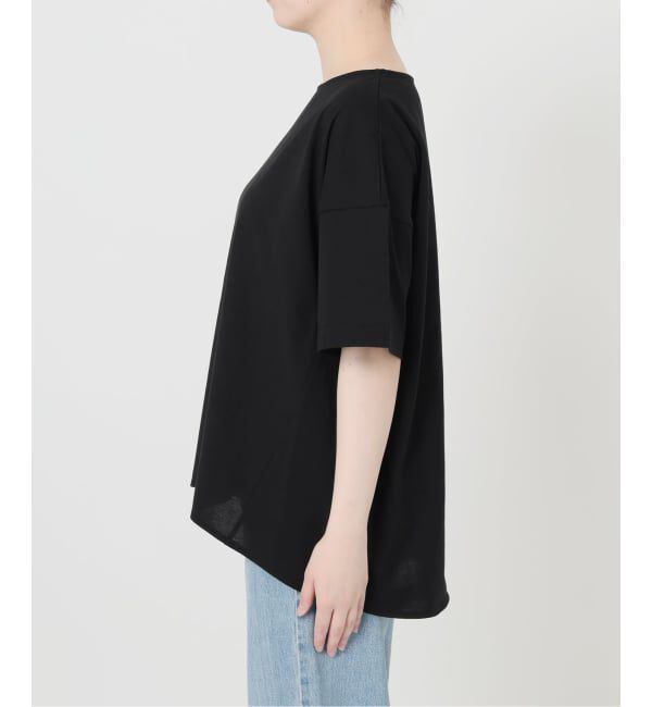 IENA「《接触冷感》ボートネック オーバーサイズフォルムTシャツ」|Tシャツ・カットソー|