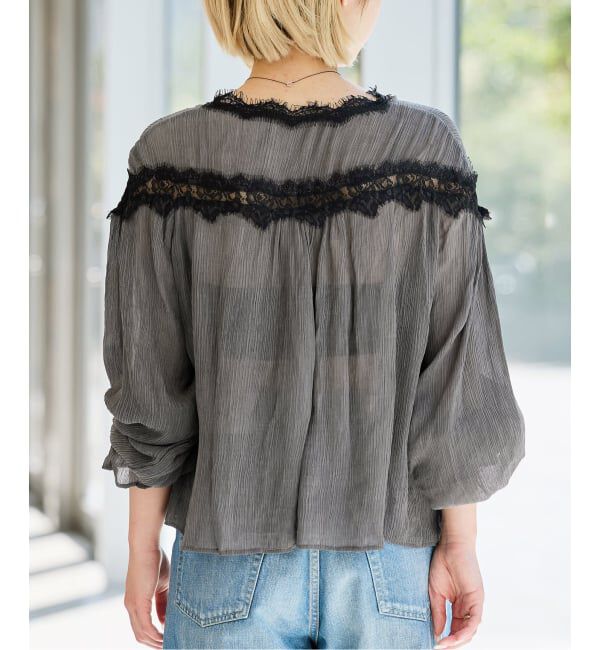 IENA LA BOUCLE「《予約》IENA LA BOUCLE 楊柳レースブラウス」|シャツ・ブラウス|