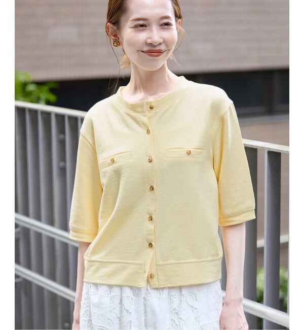 SLOBE IENA「《WEB限定カラーあり/予約》スラブテレコSSカーディガン」|カーディガン|