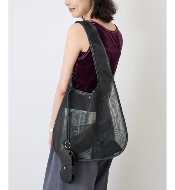 SLOBE IENA「《予約》Left Bank Books SLOBE別注 グラスホルダー付きメッシュトートバッグ」|トートバッグ|
