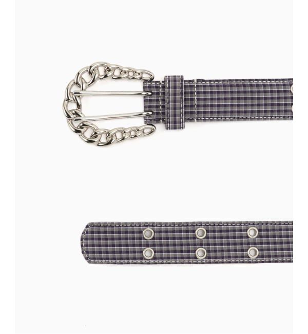 PULP「AFB / エーエフビー CHAIN BUCKLE CHECK BELT」|ベルト|