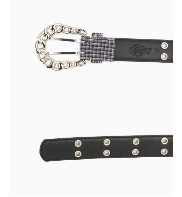 PULP「AFB / エーエフビー CHAIN BUCKLE CHECK BELT」|ベルト|