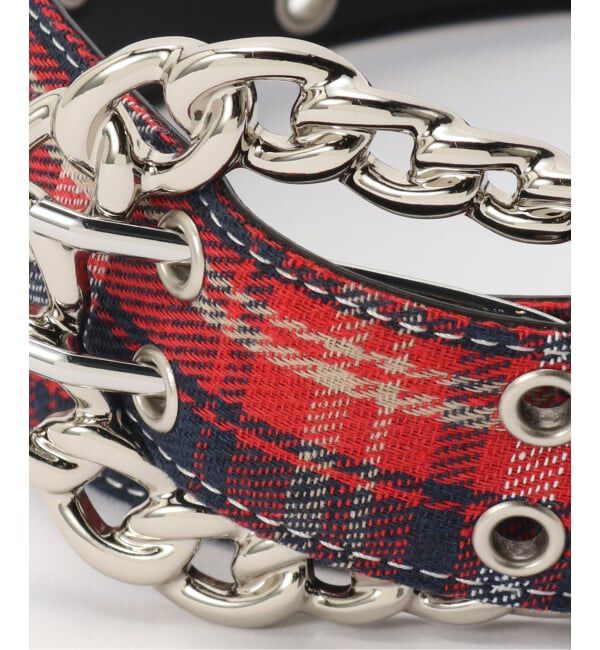 PULP「AFB / エーエフビー CHAIN BUCKLE CHECK BELT」|ベルト|