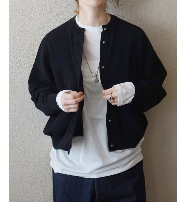 journal standard luxe「ハイツイストテンジク クルーネックカーディガン」|カーディガン|ブラック