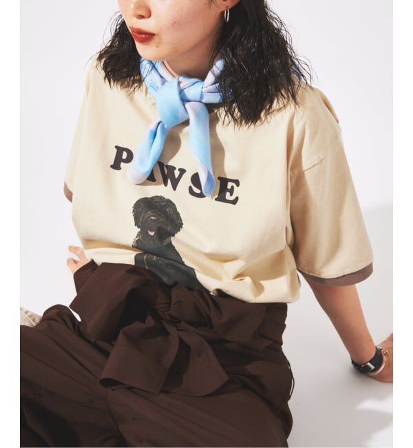 JOURNAL STANDARD「snow peak / スノーピーク 別注 レスティング ドッグ リンガー Tシャツ」|Tシャツ・カットソー|