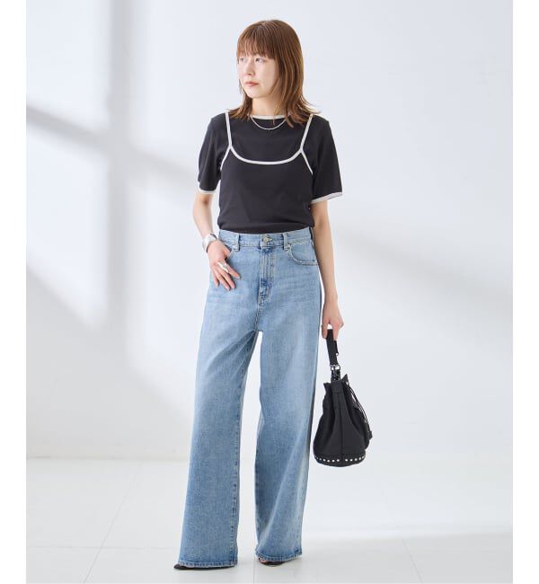 journal standard L'essage「《追加》DRY RIB セットアップトリムTシャツ」|Tシャツ・カットソー|