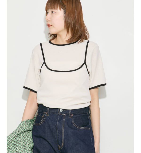 journal standard L'essage「《追加》DRY RIB セットアップトリムTシャツ」|Tシャツ・カットソー|