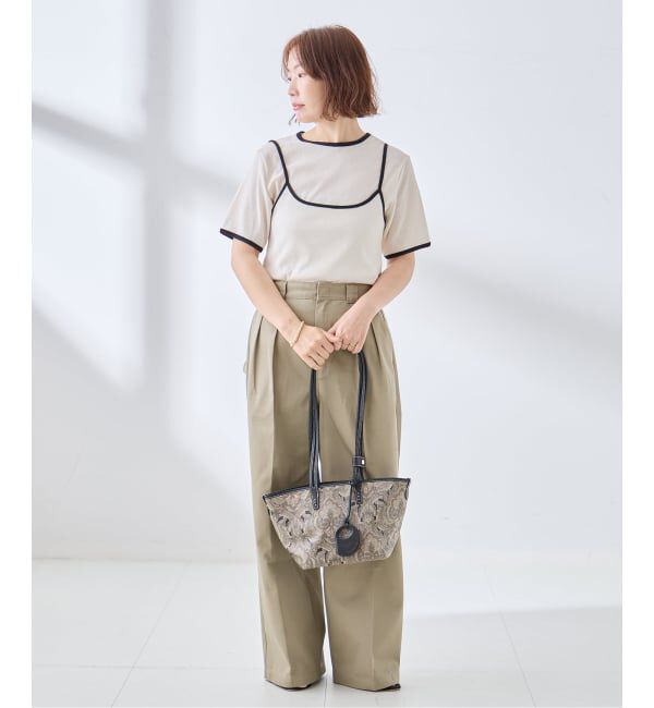 journal standard L'essage「《追加》DRY RIB セットアップトリムTシャツ」|Tシャツ・カットソー|