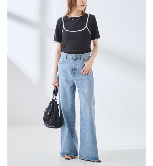journal standard L'essage「《追加》DRY RIB セットアップトリムTシャツ」|Tシャツ・カットソー|