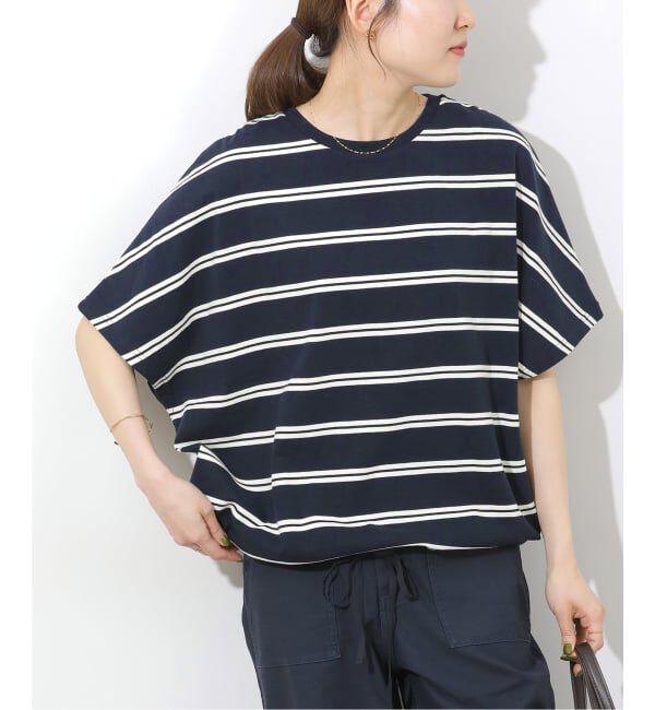 JOURNAL STANDARD relume「《一部WEB限定追加2》フレンチスリーブボーダーTシャツ」|Tシャツ・カットソー|