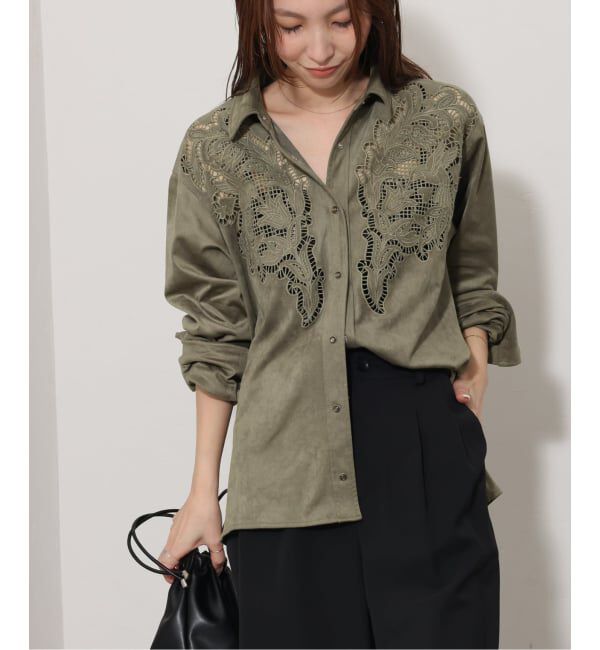 JOURNAL STANDARD relume「《予約》【TORRAZZO DONNA/トラッゾドンナ】カットワークスエードシャツ」|シャツ・ブラウス|