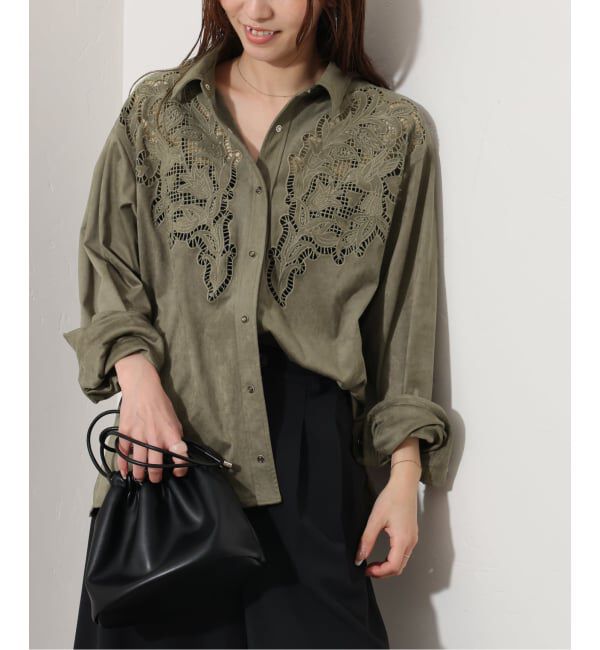 JOURNAL STANDARD relume「《予約》【TORRAZZO DONNA/トラッゾドンナ】カットワークスエードシャツ」|シャツ・ブラウス|