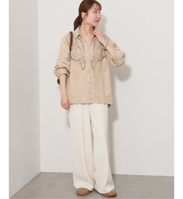 JOURNAL STANDARD relume「《予約》【TORRAZZO DONNA/トラッゾドンナ】カットワークスエードシャツ」|シャツ・ブラウス|