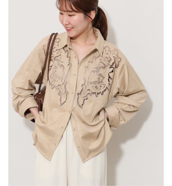 JOURNAL STANDARD relume「《予約》【TORRAZZO DONNA/トラッゾドンナ】カットワークスエードシャツ」|シャツ・ブラウス|