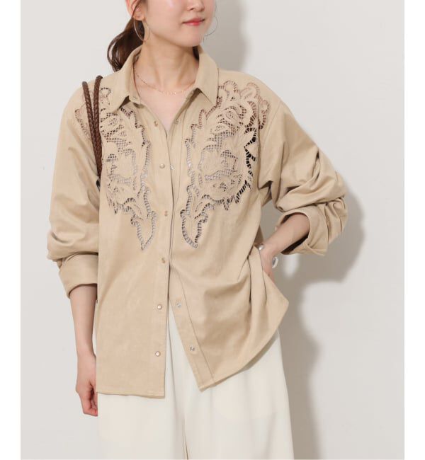 JOURNAL STANDARD relume「《予約》【TORRAZZO DONNA/トラッゾドンナ】カットワークスエードシャツ」|シャツ・ブラウス|