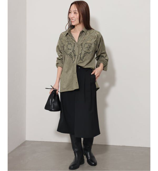 JOURNAL STANDARD relume「《予約》【TORRAZZO DONNA/トラッゾドンナ】カットワークスエードシャツ」|シャツ・ブラウス|
