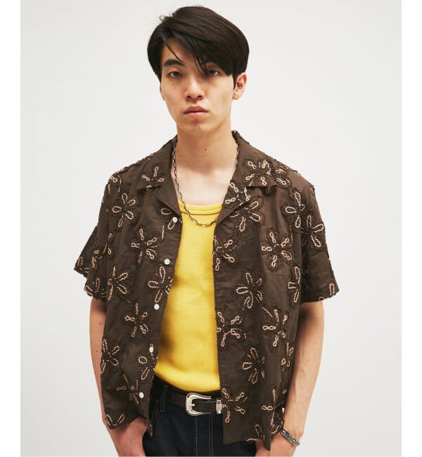 JOURNAL STANDARD「《予約》パフ エンブロイダリー シャツ」|シャツ・ブラウス|ブラック A
