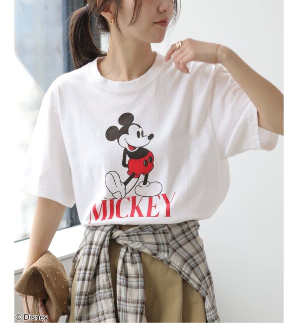 JOURNAL STANDARD relume「《予約》別注【GOOD ROCK SPEED / グッドロックスピード】＜MICKEY MOUSE＞Tシャツ」|Tシャツ・カットソー|ホワイト A