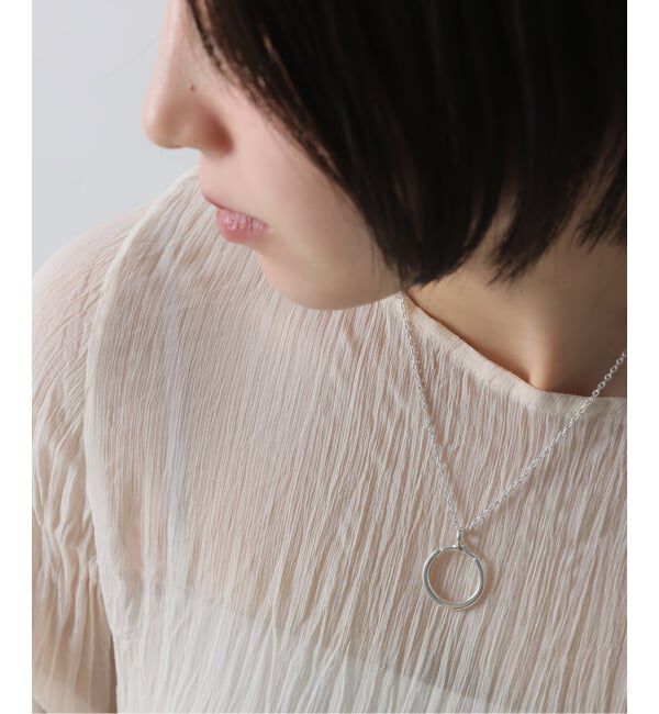 Spick and Span「【SAMH by LILAS】グラスホルダーネックレスラウンド SV」|ネックレス|