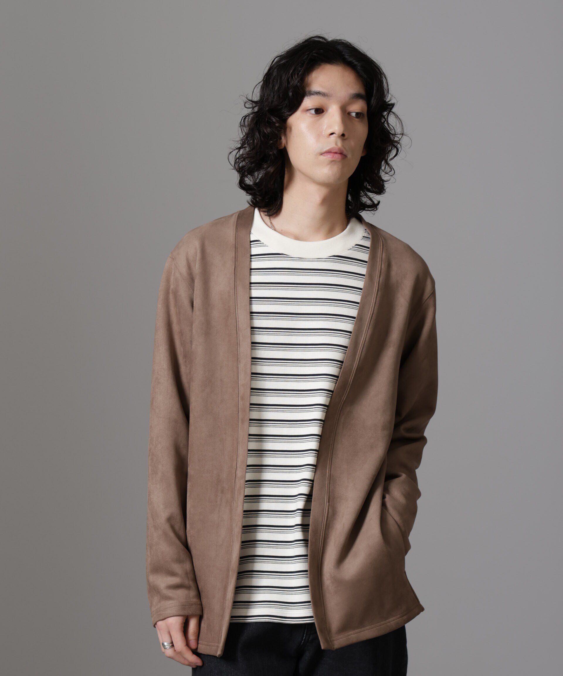 nano･universe「フェイクスエードトッパーカーディガン 24AW」|Tシャツ・カットソー|