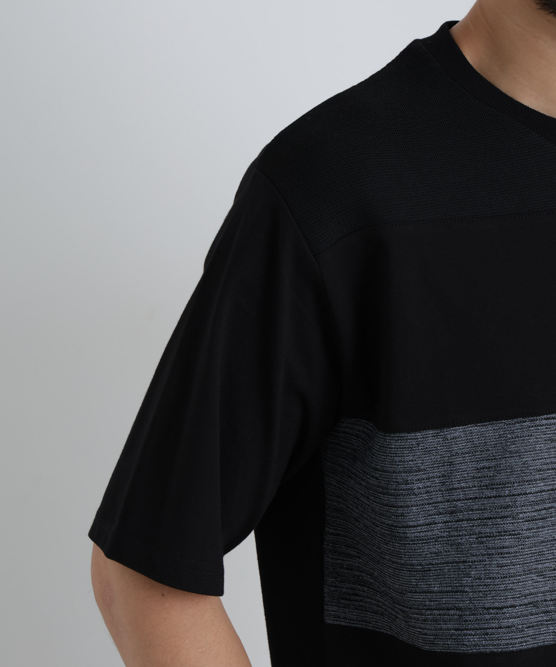 nano･universe「ニットコンビボーダーTシャツ 半袖」|Tシャツ・カットソー|
