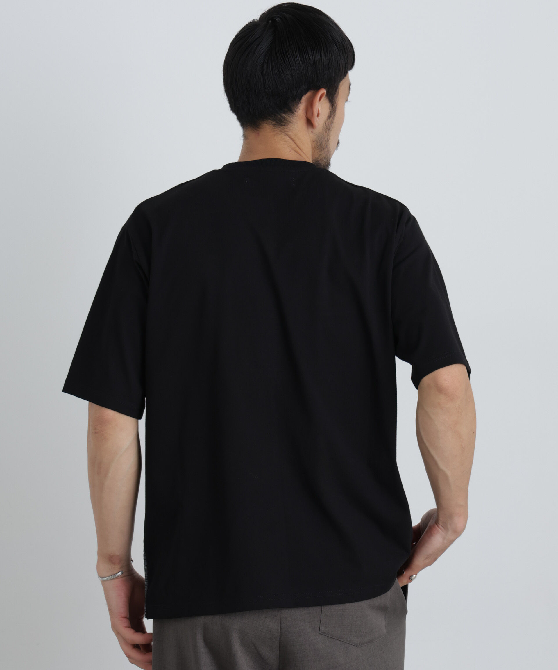 nano･universe「ニットコンビボーダーTシャツ 半袖」|Tシャツ・カットソー|