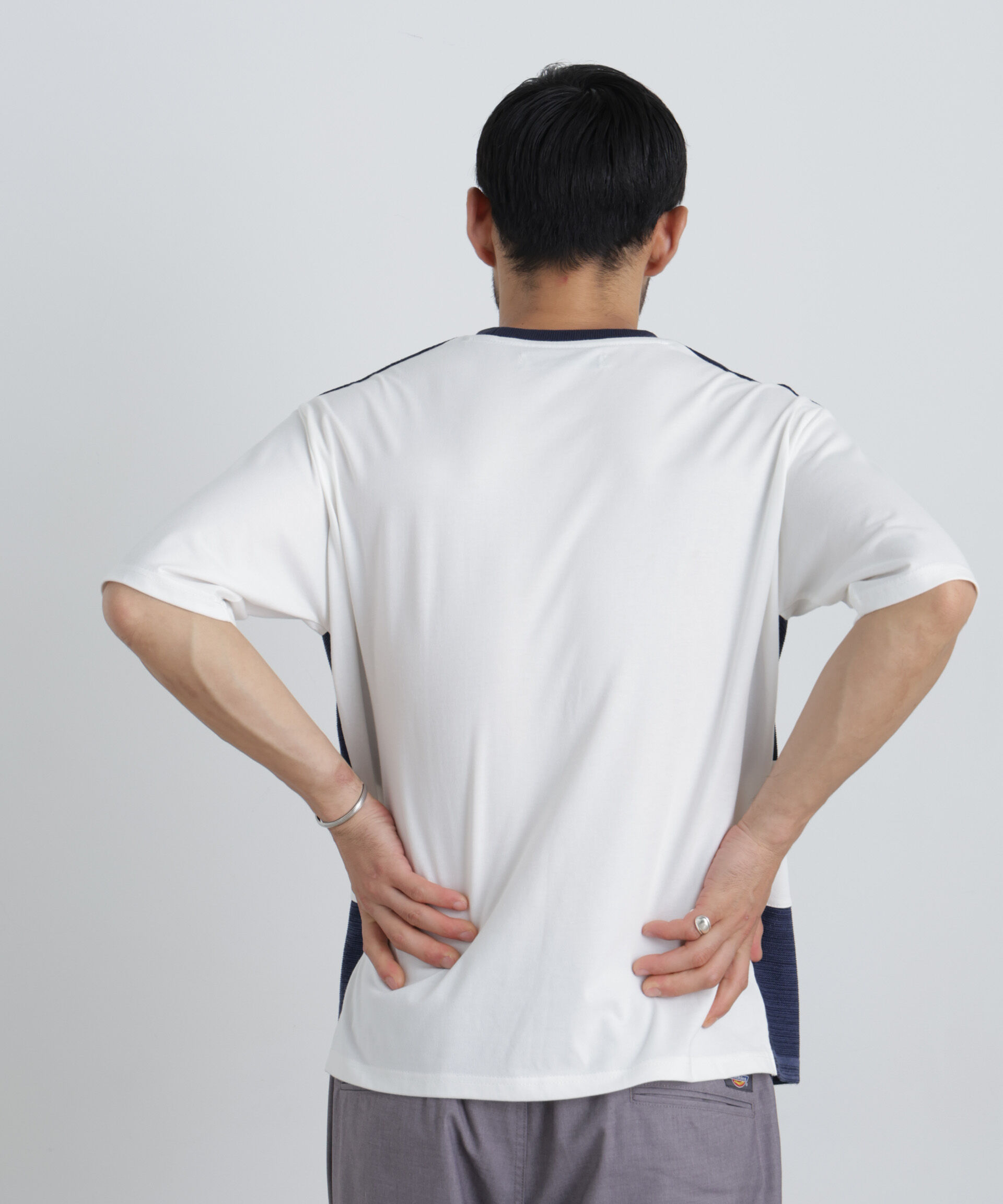nano･universe「ニットコンビボーダーTシャツ 半袖」|Tシャツ・カットソー|