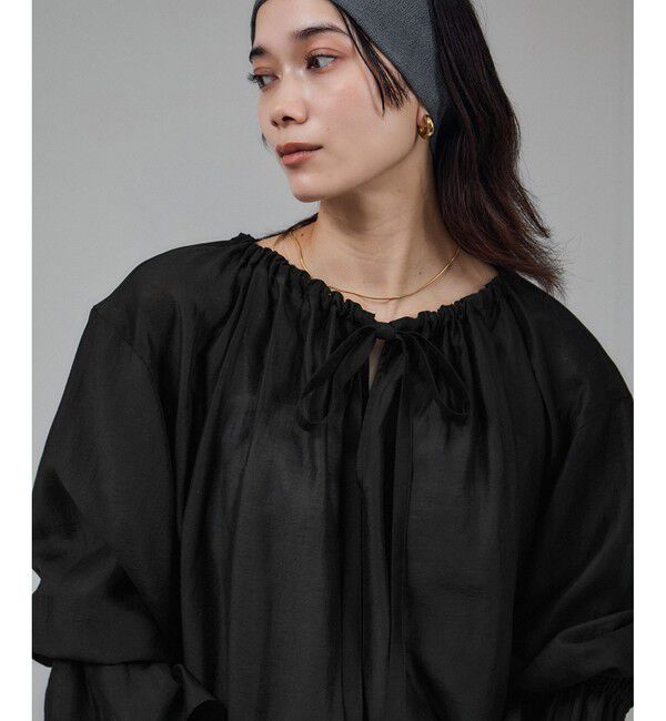 SALON adam et rope'「【WEB限定】2WAYシアーリュクスギャザーブラウス」|シャツ・ブラウス|