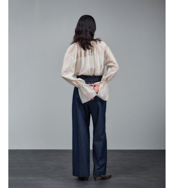 SALON adam et rope'「【WEB限定】2WAYシアーリュクスギャザーブラウス」|シャツ・ブラウス|