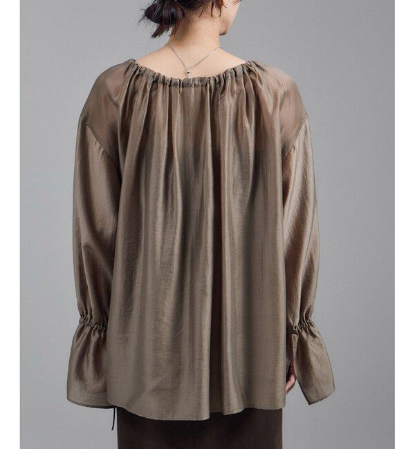 SALON adam et rope'「【WEB限定】2WAYシアーリュクスギャザーブラウス」|シャツ・ブラウス|