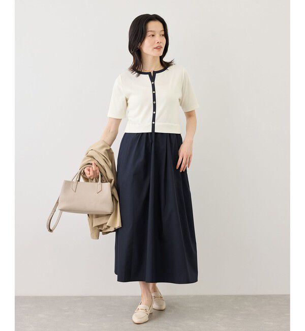 Rope&rsquo;Picnic「キーネック布帛ドッキングカットワンピース」|ワンピース|