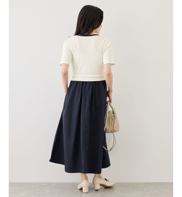 Rope&rsquo;Picnic「キーネック布帛ドッキングカットワンピース」|ワンピース|