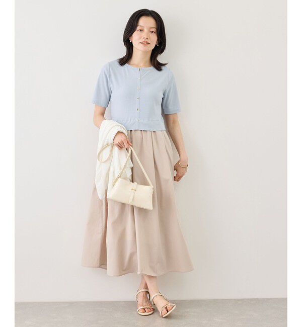 Rope&rsquo;Picnic「キーネック布帛ドッキングカットワンピース」|ワンピース|