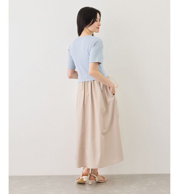 Rope&rsquo;Picnic「キーネック布帛ドッキングカットワンピース」|ワンピース|