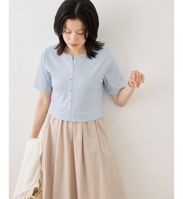 Rope&rsquo;Picnic「キーネック布帛ドッキングカットワンピース」|ワンピース|