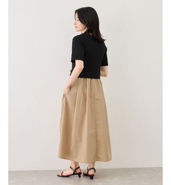 Rope&rsquo;Picnic「キーネック布帛ドッキングカットワンピース」|ワンピース|