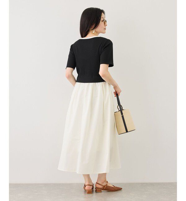 Rope&rsquo;Picnic「キーネック布帛ドッキングカットワンピース」|ワンピース|